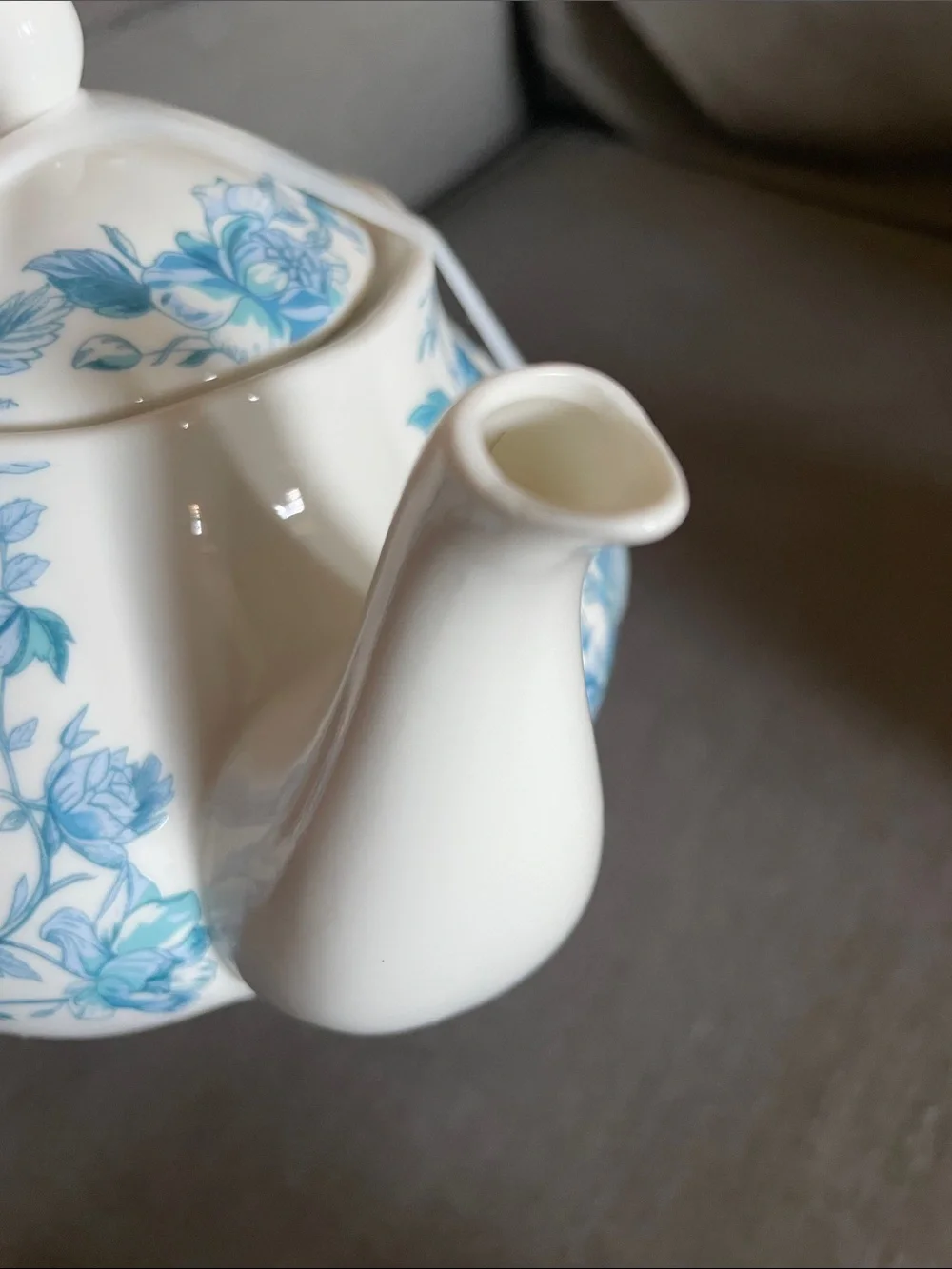 Crofton Floral Toile Teapot- Blue and White Aldi